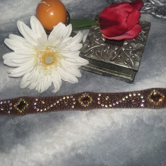 Amazing Leather & Rhinestone Western Belt. - Picture 4 of 6